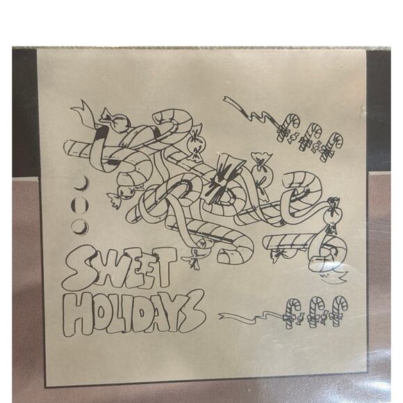 Vintage 1990 Holiday Scrapbook Iron-On Transfer “Sweet Christmas” Apron Design - Picture 4 of 5